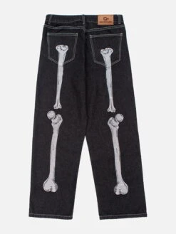 Vintage Skull Bone Embroidery Jeans 8 Vintage Skull Bone Embroidery Jeans -Aelfric Eden Shop BGZ453012