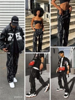 Aelfric Eden Tie Dye Straight Jeans -Aelfric Eden Shop Modelinfo 26 26