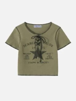 Star Print Straps Tee