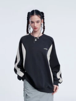 Aelfric Eden Color Blocking Patchwork Sweatshirt -Aelfric Eden Shop Z0A6102