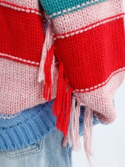 Aelfric Eden Irregular Colorful Patchwork Wool Blend Sweater -Aelfric Eden Shop Z0A9992