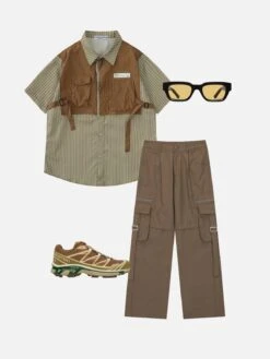 Aelfric Eden Strap Patchwork Short Sleeve Shirt 14 Aelfric Eden Strap Patchwork Short Sleeve Shirt -Aelfric Eden Shop a8ab8915 744d 4144 aeaa 6af9758b9e3a