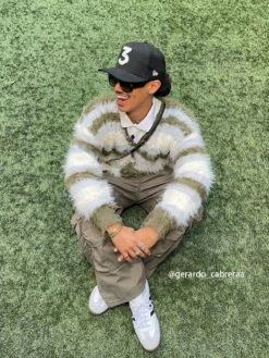 Aelfric Eden Color Blocking Striped Cardigan -Aelfric Eden Shop gerardo cabreraa