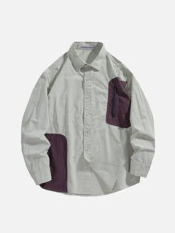 Aelfric Eden Pocket Patchwork Long Sleeve Shirt