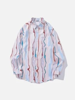 Aelfric Eden Colorful Wavy Long Sleeve Shirt