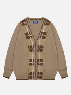 Aelfric Eden Patchwork Plaid Cardigan