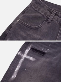 Aelfric Eden Hand Painted Cross Hole Straight Jeans -Aelfric Eden Shop jpeg 0a14da31 97ff 43a2 8ea5 9d352e32279a