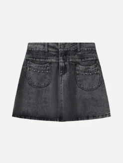 Rivet Star Pocket Denim Skirt