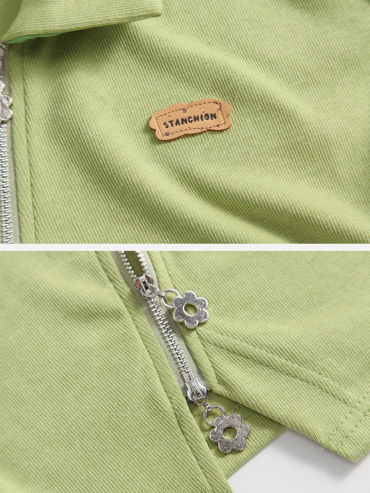 Aelfric Eden Geometric Zip Up Crop Shirt 10 Aelfric Eden Geometric Zip Up Crop Shirt - Image 8