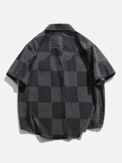 Aelfric Eden Vintage Plaid Denim Short Sleeve Shirt -Aelfric Eden Shop jpeg 104a02db 96d0 4f12 a5d7 8207f999a2b1