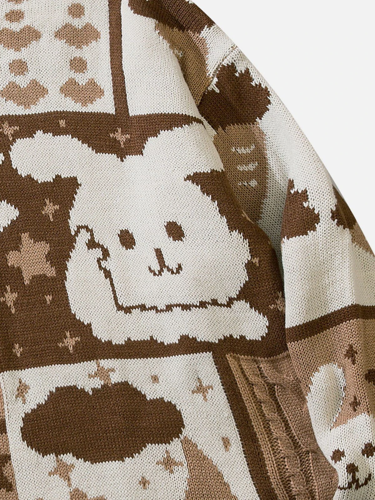 Aelfric Eden Patchwork Cute Rabbit Sweater 5 Aelfric Eden Patchwork Cute Rabbit Sweater - Image 3