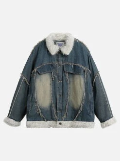 Aelfric Eden Fringe Patchwork Denim Jacket