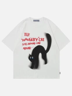 Aelfric Eden Blurring Design Cat Print Tee