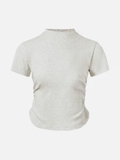 Solid Waist Wrinkle Tee