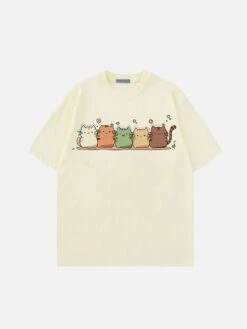 Aelfric Eden Colorful Cat Print Tee