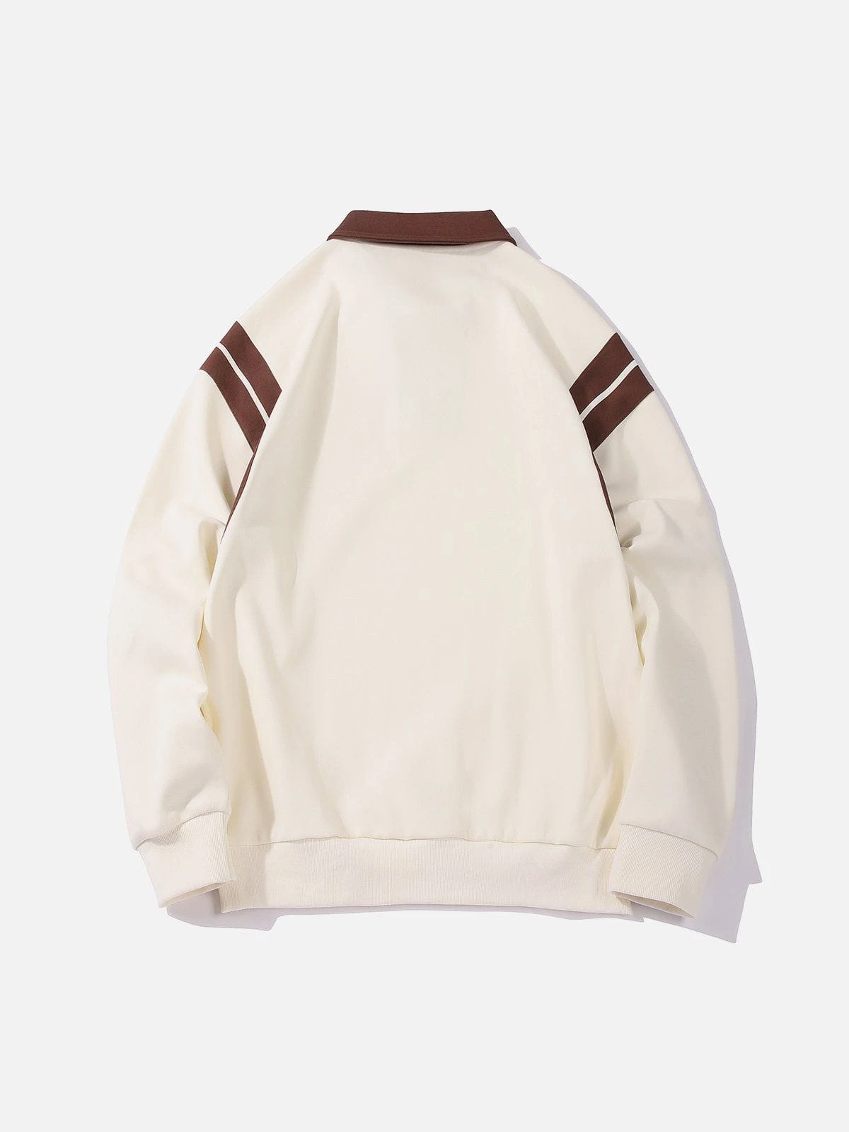 Aelfric Eden Stripe Patchwork Polo Sweatshirt 7 Aelfric Eden Stripe Patchwork Polo Sweatshirt - Image 5