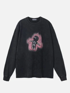 Aelfric Eden Flame Skeleton Washed Sweatshirt