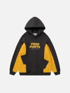 Aelfric Eden Color Blocking Irregular Pocket Hoodie