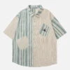 Aelfric Eden Stripe Patchwork Short Sleeve Shirt