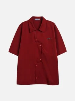 Aelfric Eden Irregular Placket Short Sleeve Shirt