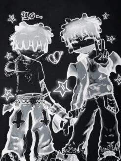 Aelfric Eden Hip Hop Character Print Tee<font Color="#00249C"><br>S/S 24 The Dreamers</font> -Aelfric Eden Shop jpeg 4ed24c07 d293 4347 9a43 19b0079282ee