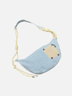 Patchwork Stripe Crossbody Bag
