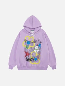 Aelfric Eden Cartoon Hand Painted Hoodie