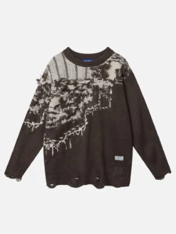 Aelfric Eden Irregular Patchwork Distressed Sweater