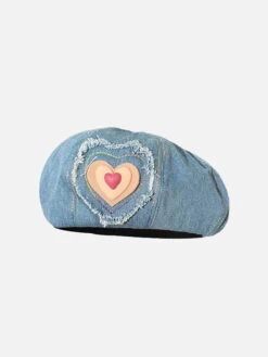 3D Fringe Heart Denim Beret -Aelfric Eden Shop jpeg 64b6499f 50f4 4f8b b9ca da94f651b646