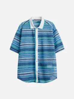 Aelfric Eden Rainbow Cut-Out Short Sleeve Shirt