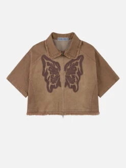 Butterfly Washed Denim Shirt