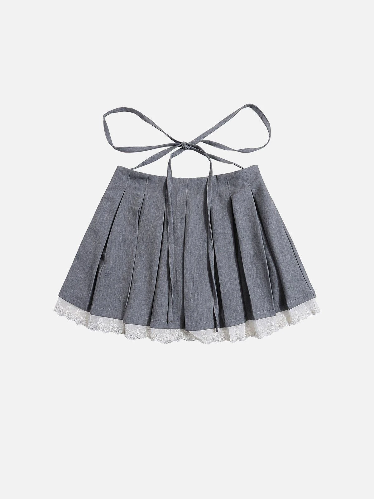 Lace Patchwork Pleated Skirt 5 Lace Patchwork Pleated Skirt - Image 3