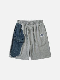 Aelfric Eden Patchwork Denim Pocket Shorts