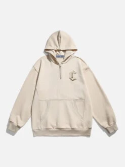 Aelfric Eden Solid Flocking Letter Hoodie