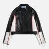 Color Blocking Patchwork Faux Leather Jacket