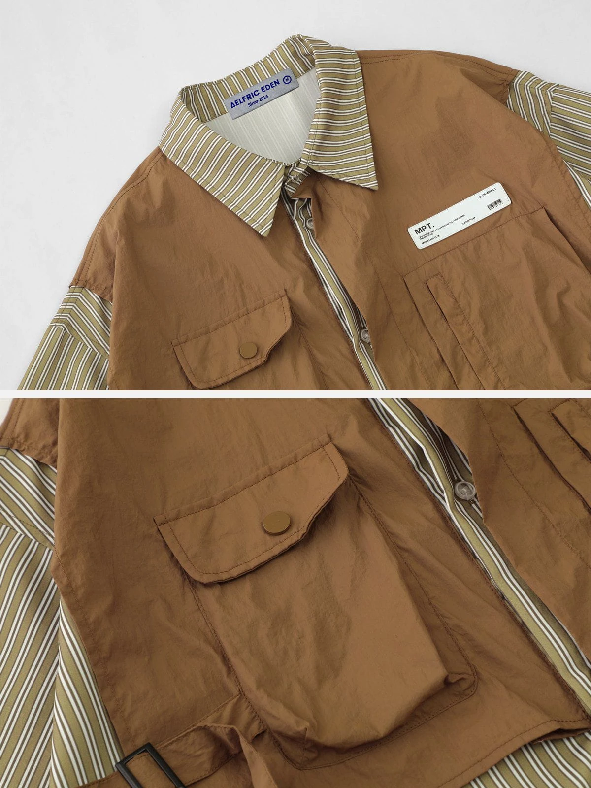 Aelfric Eden Strap Patchwork Short Sleeve Shirt 9 Aelfric Eden Strap Patchwork Short Sleeve Shirt - Image 7