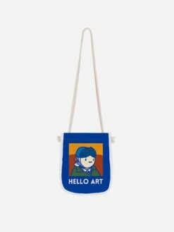 Van Gogh Cartoon Printed Crossbody Bag