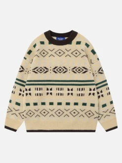 Aelfric Eden Vintage Ethnic Jacquard Sweater
