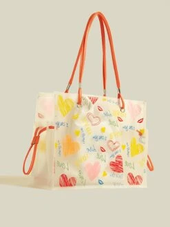 Heart Shape Doodle Transparent Tote Bag -Aelfric Eden Shop jpeg 890c0c24 3b19 4130 9fab b123113b724c