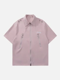 Aelfric Eden Star Zipper Metal Decoration Short Sleeve Shirt -Aelfric Eden Shop jpeg 8924eeac 7452 4e0a 81e5 e8348b073644