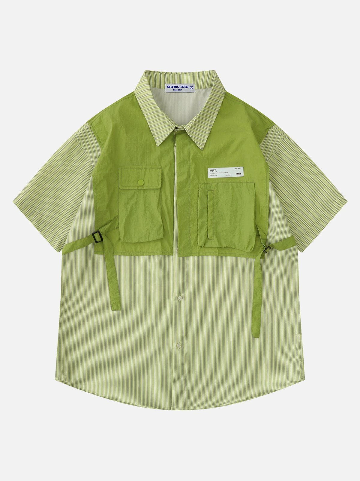 Aelfric Eden Strap Patchwork Short Sleeve Shirt 4 Aelfric Eden Strap Patchwork Short Sleeve Shirt - Image 2