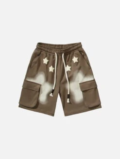 Aelfric Eden Multiple Pockets Star Print Shorts