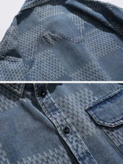 Aelfric Eden Vintage Plaid Denim Short Sleeve Shirt -Aelfric Eden Shop jpeg 9c896cc2 017a 4b77 9531 cdd2cfa5c9a3