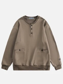 Aelfric Eden Henley Collar Sweatshirt