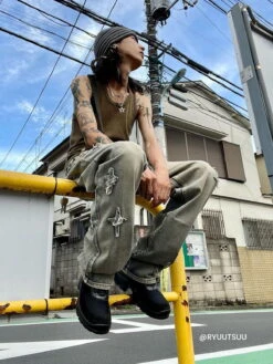 Aelfric Eden Star Embroidered Washed Jeans