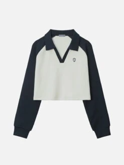 Color Blocking V-Neck Sweatshirt