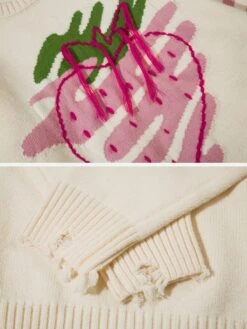 Aelfric Eden Strawberry Jacquard Crochet Sweater -Aelfric Eden Shop jpeg ad0e7385 d535 423d 8cea 48d2cb90baea