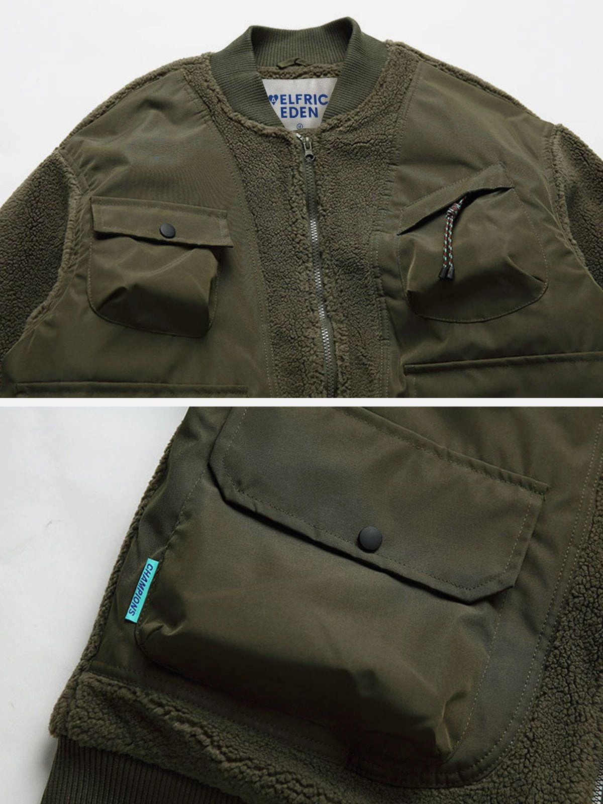 Aelfric Eden Patchwork Sherpa Coat 7 Aelfric Eden Patchwork Sherpa Coat - Image 5