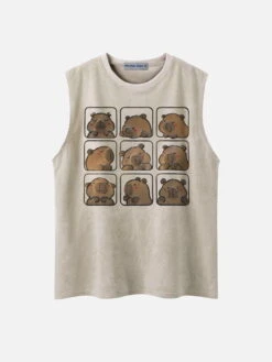 Aelfric Eden Cute Bear Suede Tank Top