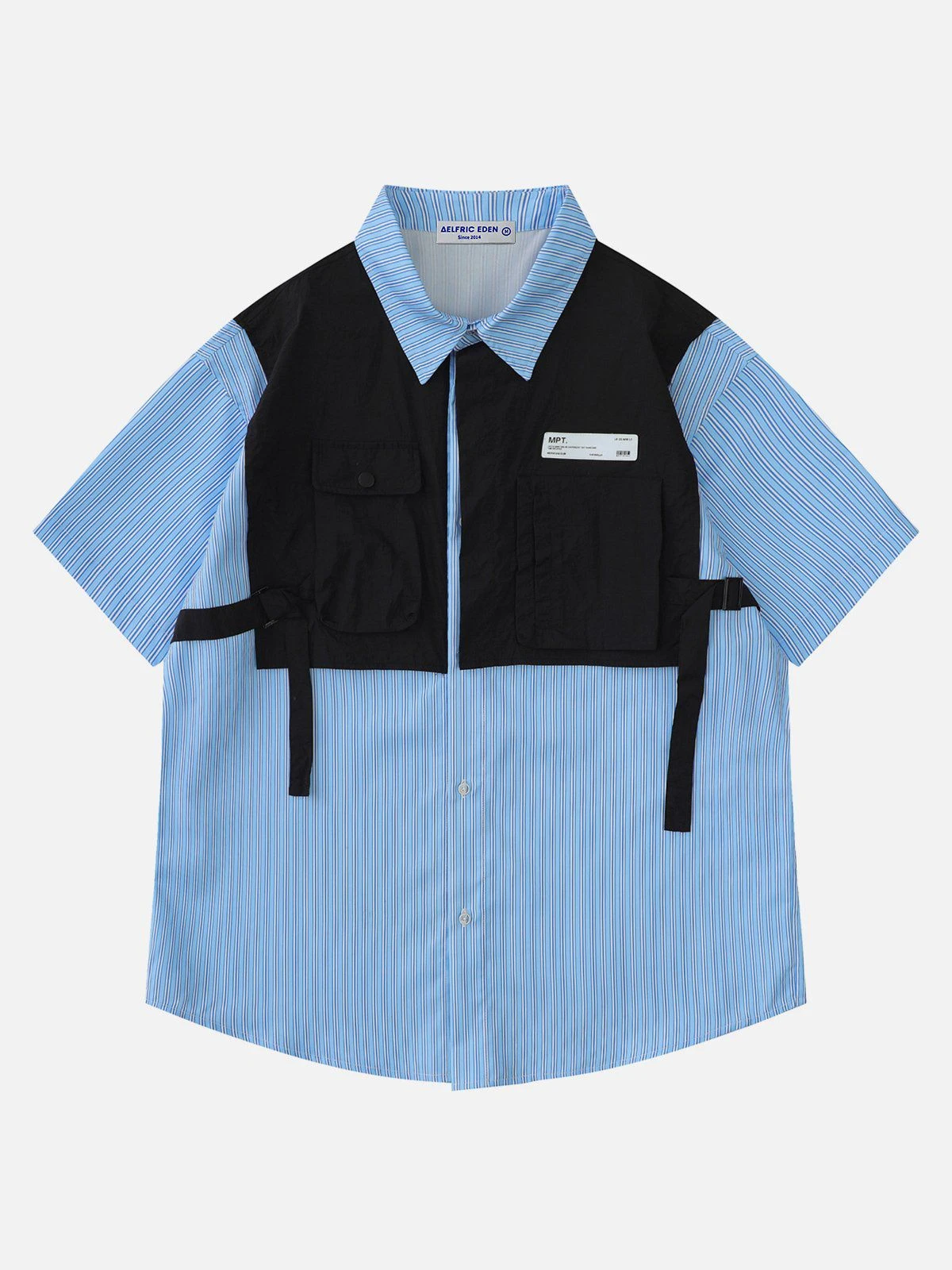 Aelfric Eden Strap Patchwork Short Sleeve Shirt 3 Aelfric Eden Strap Patchwork Short Sleeve Shirt